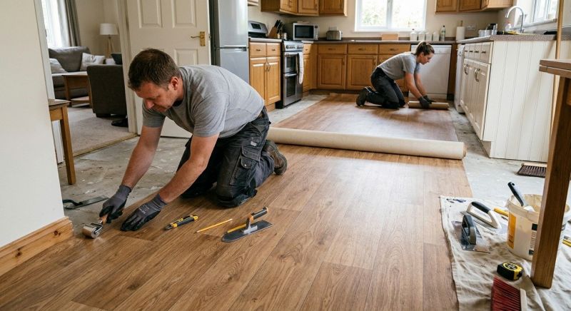 Linoleum Flooring Replacement in Richardson, TX
