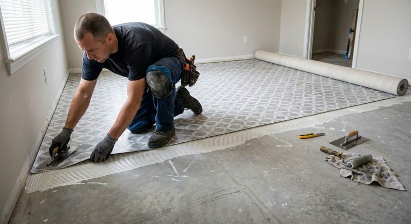 Sheet Linoleum Installation in Plano, TX