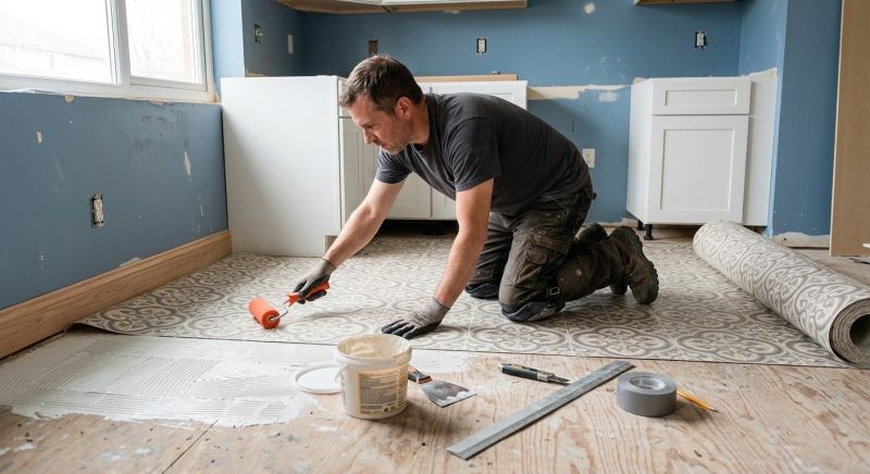 Sheet Vinyl Installation in Rowlett, TX